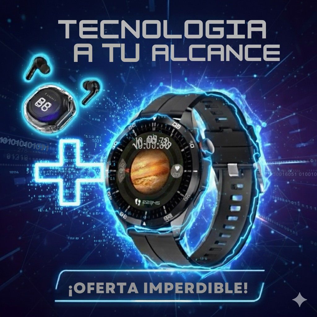 SMARTWATCH GT5 MAX + REGALO AURICULARES + Envío grátis