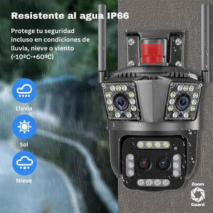 Zoom Guard: Cámara de Seguridad - kit 3x1 + Memoria ilimitada Solo hoy