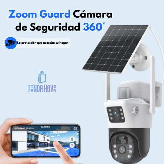 Zoom Guard: Cámara de Seguridad WiFi - ¡Compra 1, Llévate Painel solar! + Memoria ilimitada