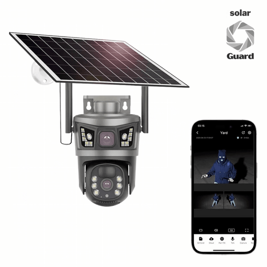 Solar Guard: Cámara de Seguridad - 2 en 1 + Memoria ilimitada